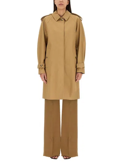 Sportmax Max Mara  Trench Coat With Buttons In Brown