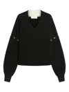 Sportmax Tay Oversized Jumper With Detachable Sleeves In Black