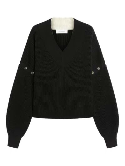 SPORTMAX MAX MARA SPORTMAX V-NECK WOOL SWEATER