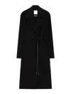 Sportmax Double-faced Robe Coat Clothing In Black