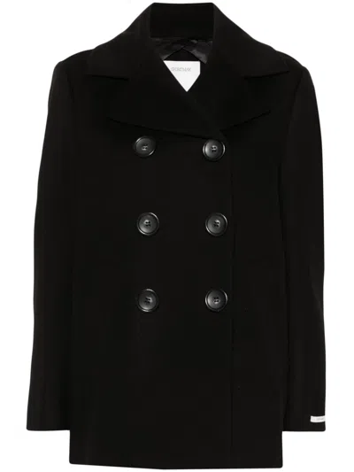 Sportmax Wool Coat In Black