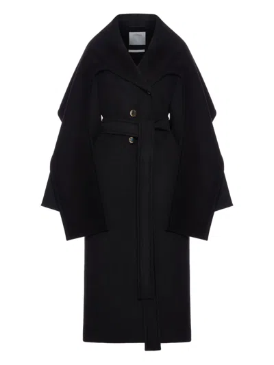 Sportmax Wool Coat In Black