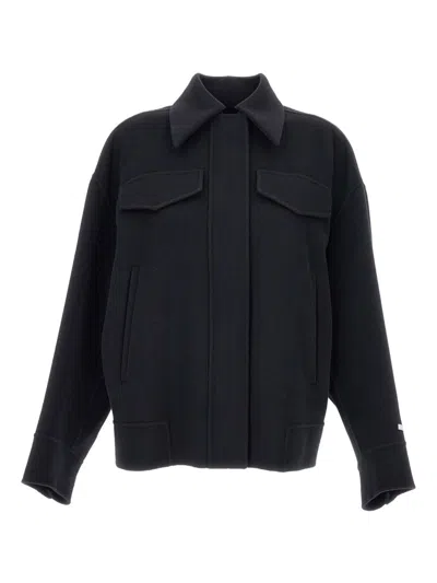 Sportmax Max Mara  Wool Coat In Black