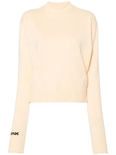 Sportmax Max Mara  Wool Crewneck Sweater In Yellow