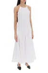 Sportmax Cactus Sleeveless Round Neckline A-line Midi Dress In Multi