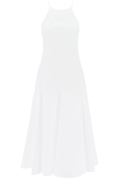 Sportmax Poplin Maxi Dress In White