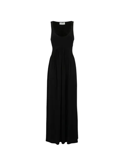 Sportmax Maxi Cut-out Jersey Dress In Black