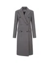 Sportmax Adua Wool And Cashmere Coat In Grey