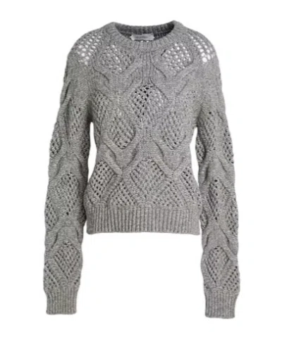 Sportmax Medium-thickness Knit Sweater In Gray