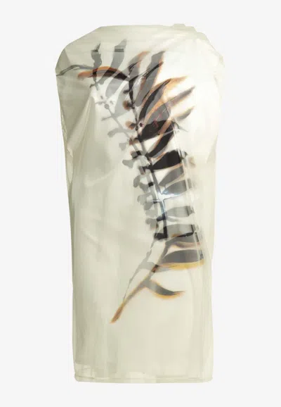 Sportmax Mela Layered Mini Jersey Dress In White