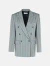 SPORTMAX 'MERLOT' GREY VIRGIN WOOL BLEND BLAZER