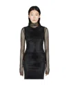 Sportmax Gerarda Crystal Mesh Top In Black