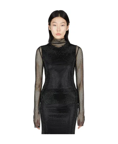 Sportmax Mesh Blouse In Black