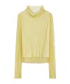 Sportmax Mesh T-shirt With Rhinestones In Yellow