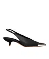 Sportmax Metal Pointed Open-heeled Shoes In Black