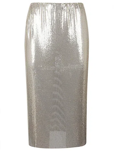 SPORTMAX SPORTMAX METALLIC KNIT MIDI SKIRT