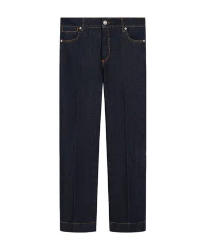 Sportmax Micro-trumpet Denim Pants In Black