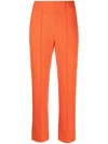 Sportmax Mid-rise Cropped Trousers In Orange