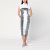 Sportmax Midi Dress With Gradient Sequin Effect In White