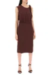 Sportmax Cris Silk-blend Georgette Midi Dress In Multi