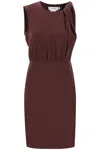 Sportmax Cris Silk-blend Georgette Midi Dress In Red