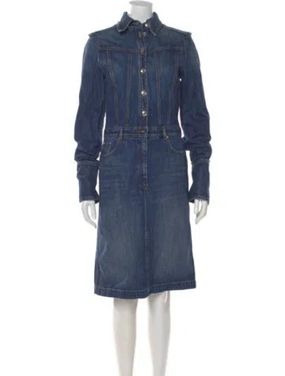 Pre-owned Sportmax Midi Length Dress In Blue