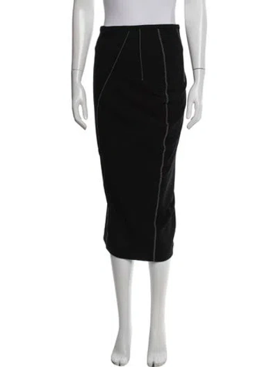 Pre-owned Sportmax Midi Length Skirt In Black
