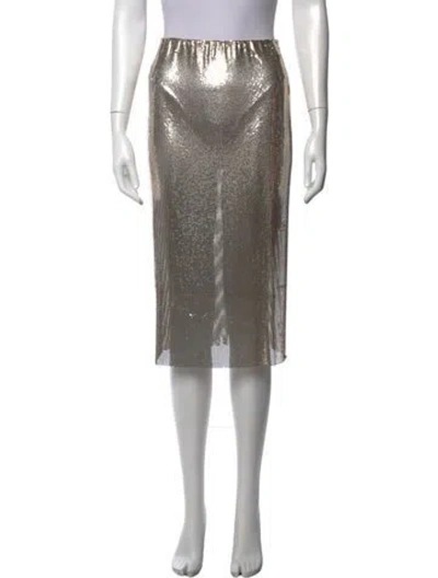 Pre-owned Sportmax Midi Length Skirt In Metallic