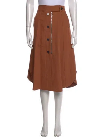 Pre-owned Sportmax Midi Length Skirt In Orange