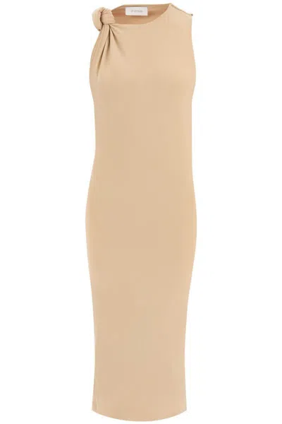 Sportmax Nuble Sleeveless Jersey Midi Dress In Camel