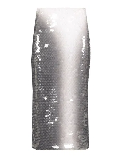 Sportmax Midi Sequin Skirt In Multi
