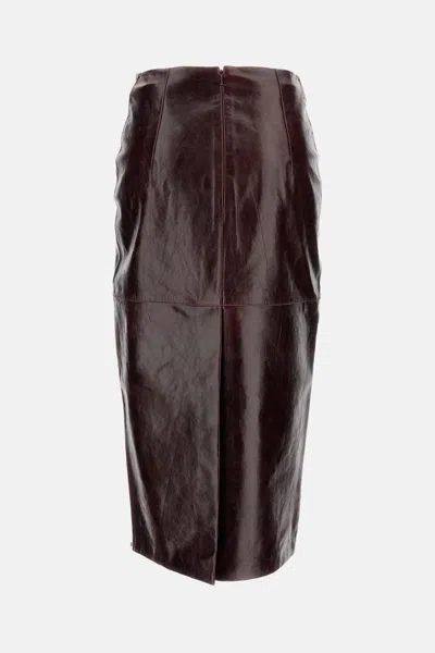Sportmax Midi Skirt In Burgundy