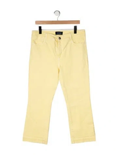 Pre-owned Sportmax Mid-rise Flared Jeans In Yellow
