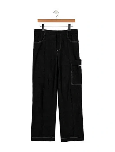 Pre-owned Sportmax Mid-rise Straight Leg Jeans In Black