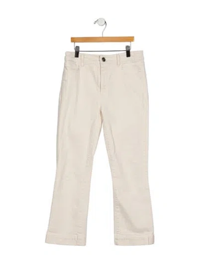 Pre-owned Sportmax Mid-rise Straight Leg Jeans In White