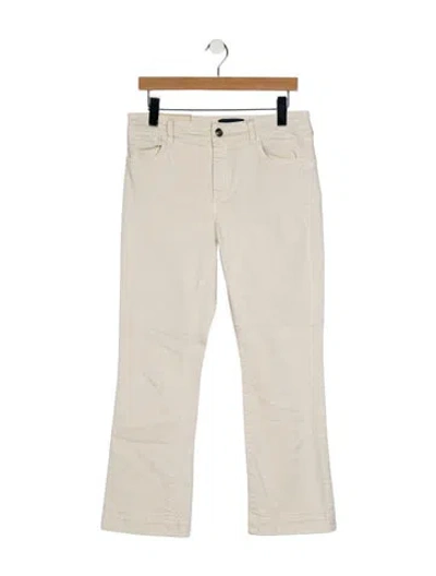 Pre-owned Sportmax Mid-rise Wide Leg Jeans In White