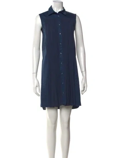 Pre-owned Sportmax Mini Dress In Blue