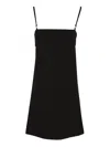 Sportmax Bambina Spaghetti Strap Mini Dress Jersey Dresses Black