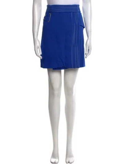 Pre-owned Sportmax Mini Skirt In Blue
