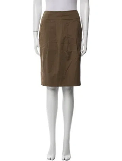 Pre-owned Sportmax Mini Skirt In Brown