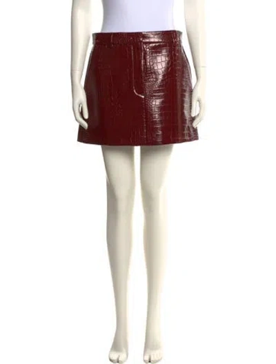 Pre-owned Sportmax Mini Skirt In Red
