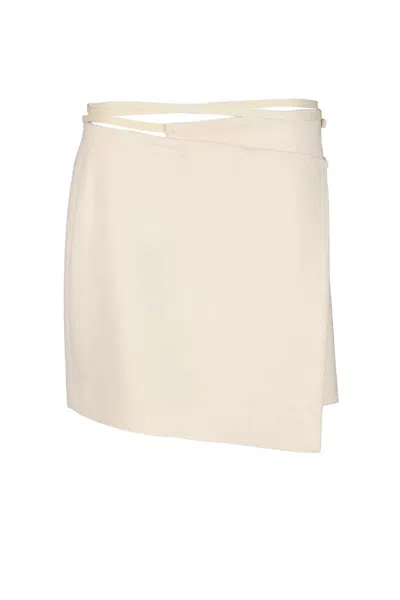 Sportmax Mini Skirt Wool/elastane - Peach In Multi