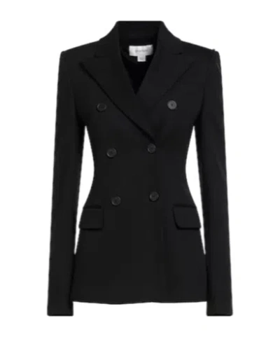 Sportmax Simple Double Breasted Suit Jacket In Black