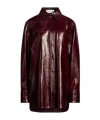 Sportmax Minimal Leather Jacket In Brown