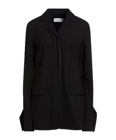Sportmax Minimal Single Breasted Blazer In Black