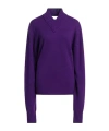 Sportmax Minimal Solid Knit Sweater In Purple