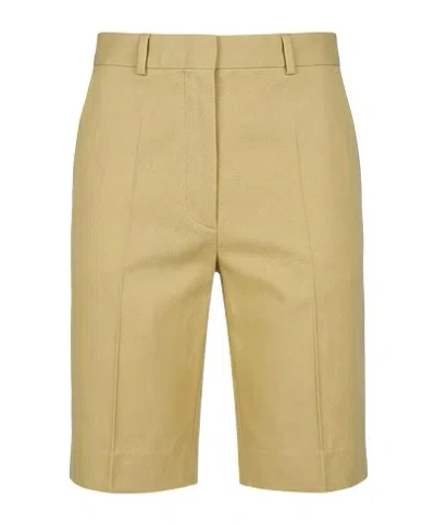Sportmax Minimal Solid Shorts In Neutral