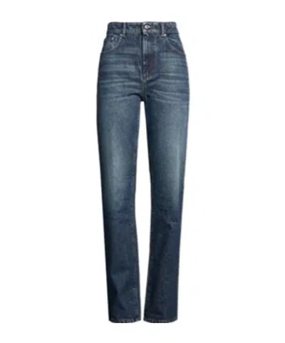 Sportmax Minimalist Dark Straight-leg Jeans In Blue