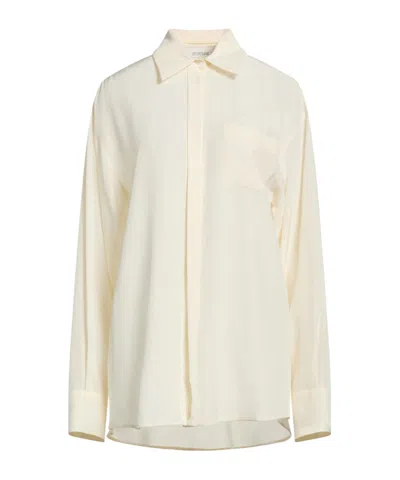 Sportmax Minimalist Satin Shirt In Neutral