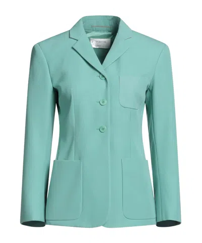 Sportmax Minimalist Single-breasted Blazer In Green